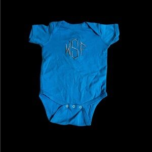 Rabbit Skins Blue Baby Onesie
